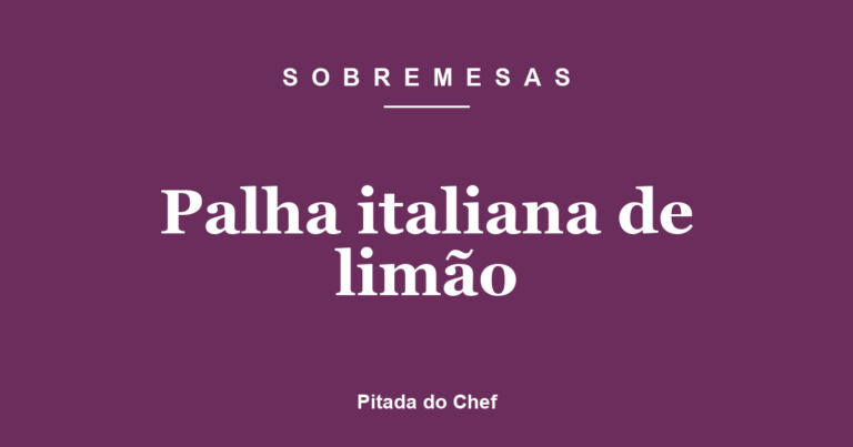 Palha italiana de limão