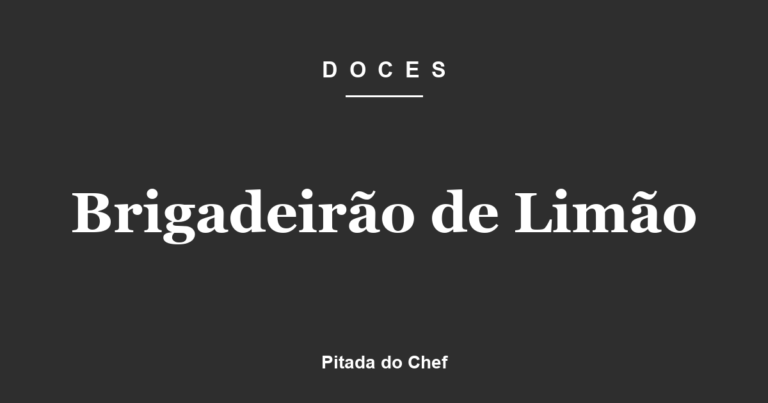Brigadeirão de Limão
