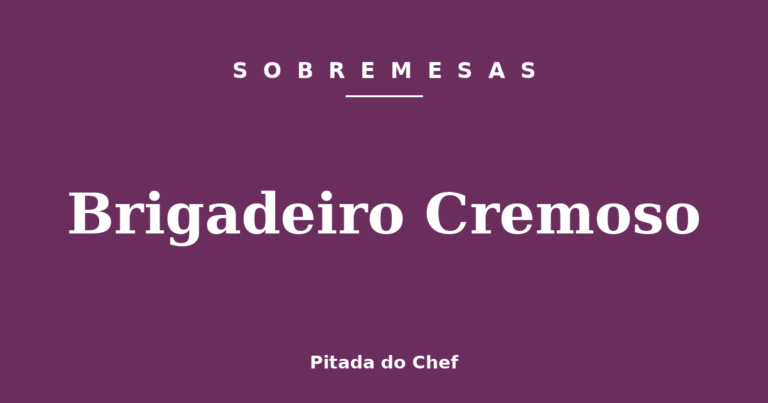 Brigadeiro Cremoso