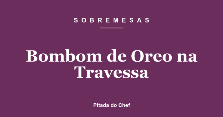 Bombom de Oreo na Travessa