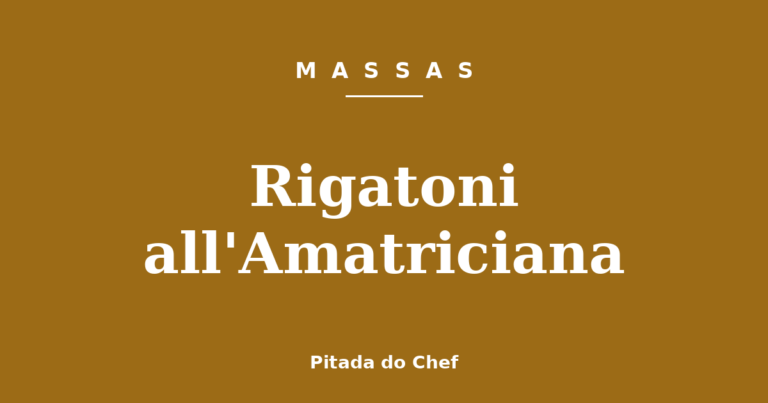 Rigatoni all’Amatriciana