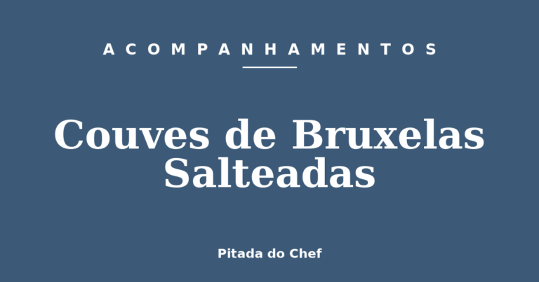 Couves de Bruxelas Salteadas