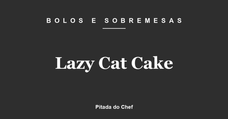 Lazy Cat Cake