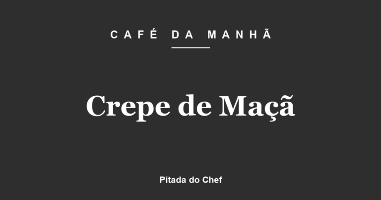 Crepe de Maçã