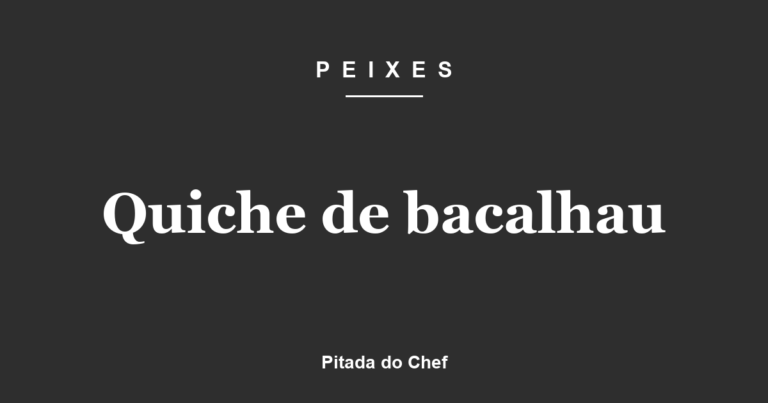 Quiche de bacalhau