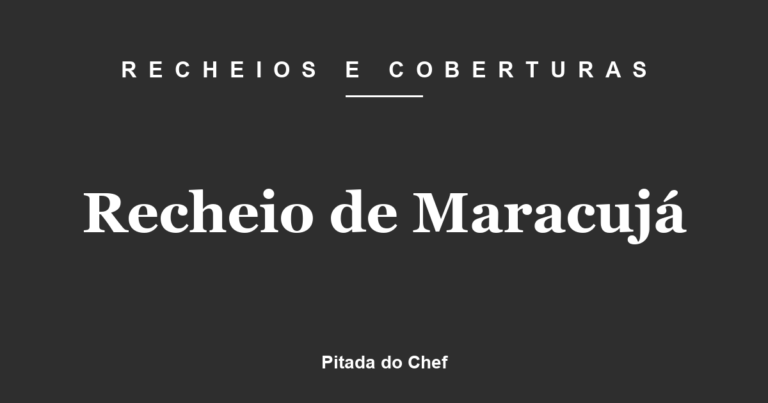 Recheio de Maracujá