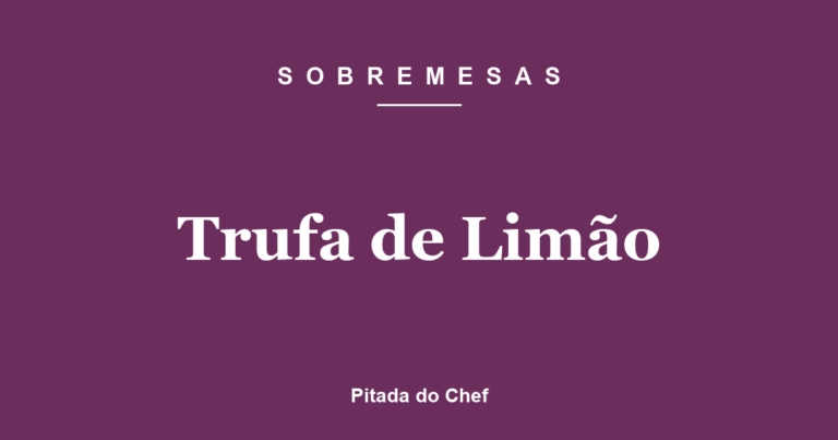 Trufa de Limão