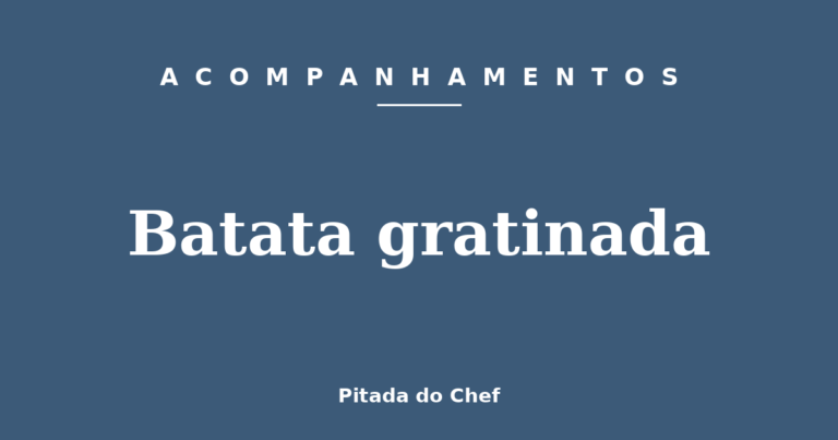 Batata gratinada