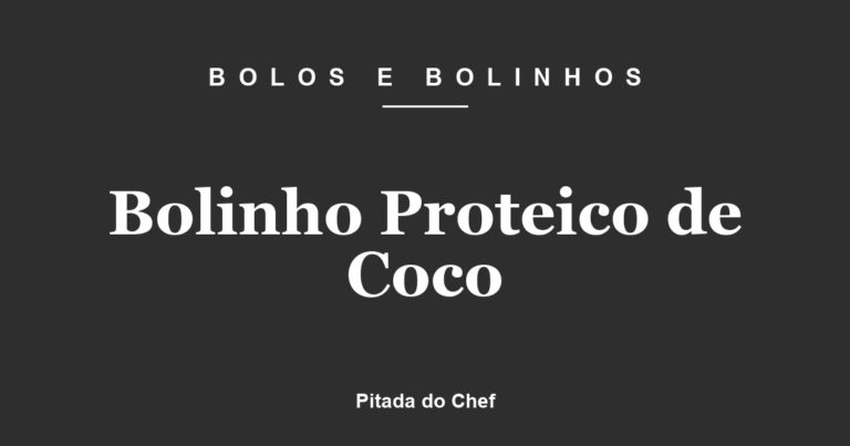 Bolinho Proteico de Coco