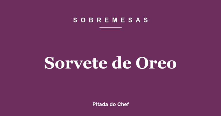 Sorvete de Oreo
