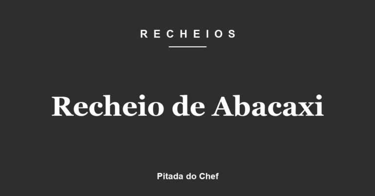 Recheio de Abacaxi