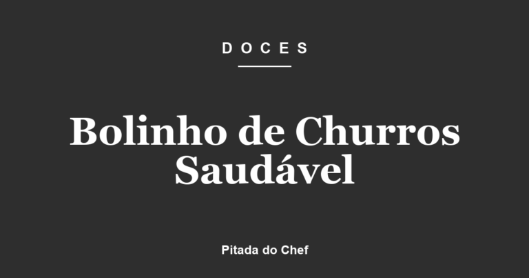 Bolinho de Churros Saudável