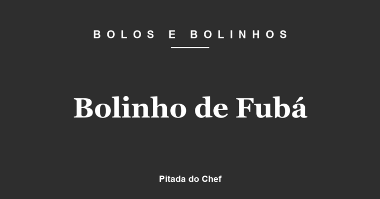 Bolinho de Fubá