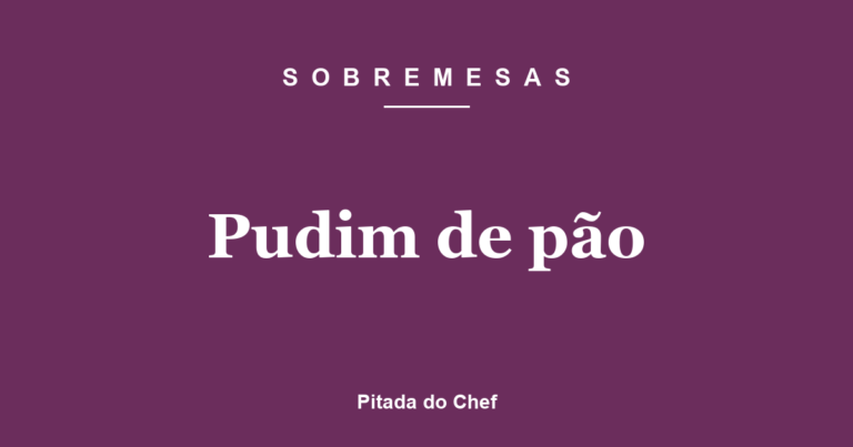 Pudim de pão