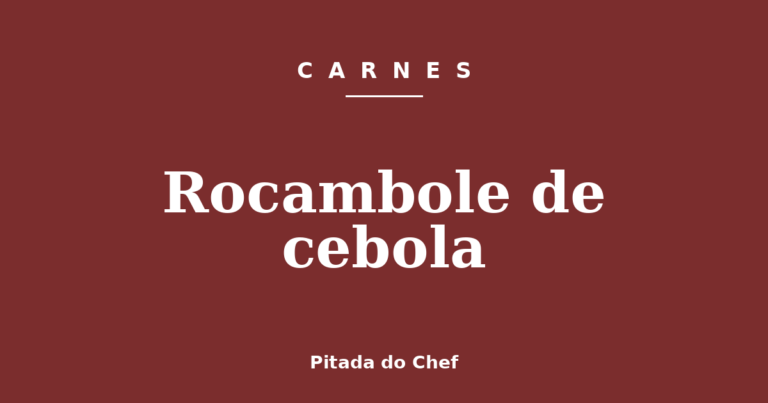 Rocambole de cebola