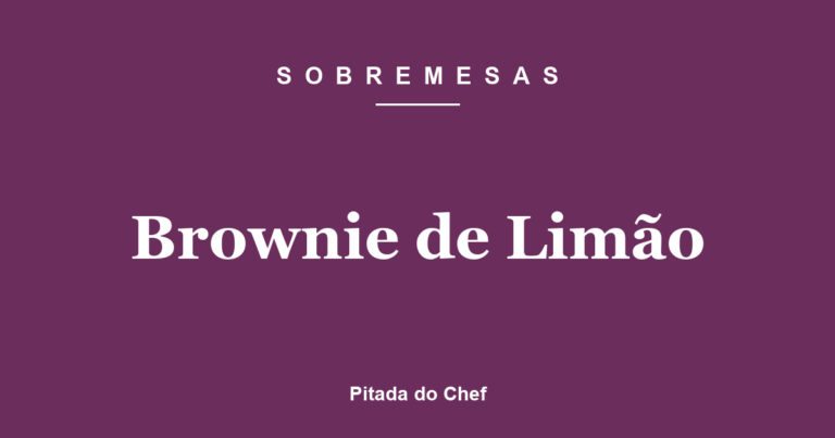 Brownie de Limão