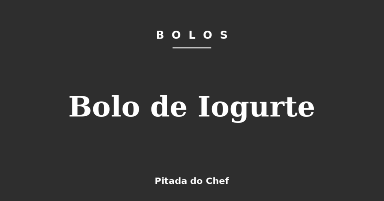 Bolo de Iogurte