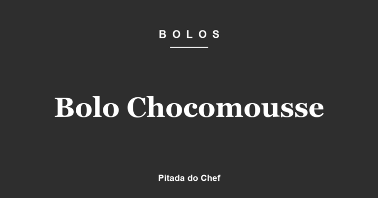 Bolo Chocomousse