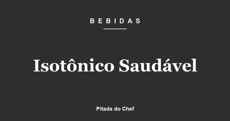 Isotônico Saudável