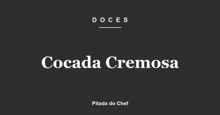 Cocada Cremosa
