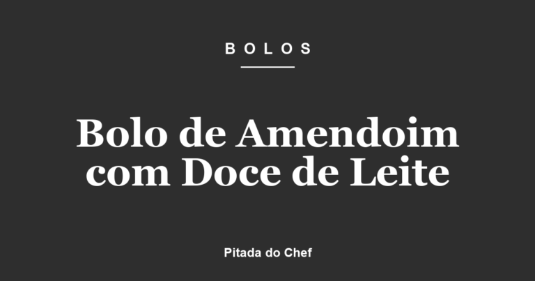 Bolo de Amendoim com Doce de Leite