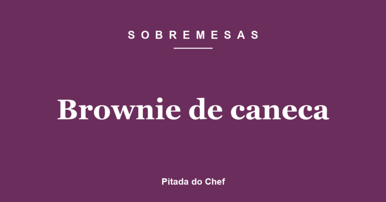 Brownie de caneca