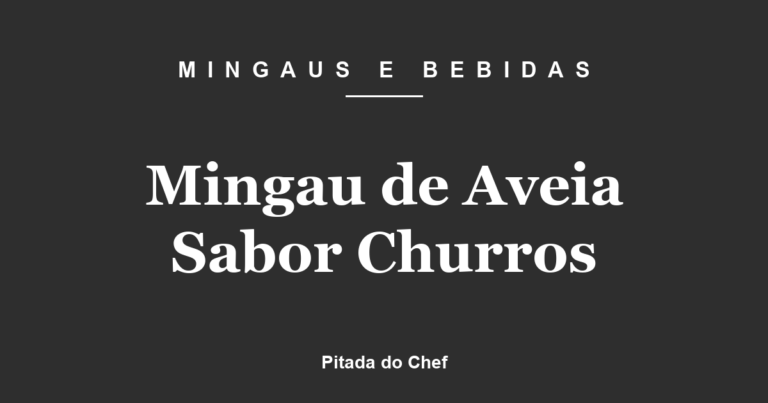 Mingau de Aveia Sabor Churros