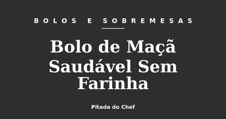 Bolo de Maçã Saudável Sem Farinha
