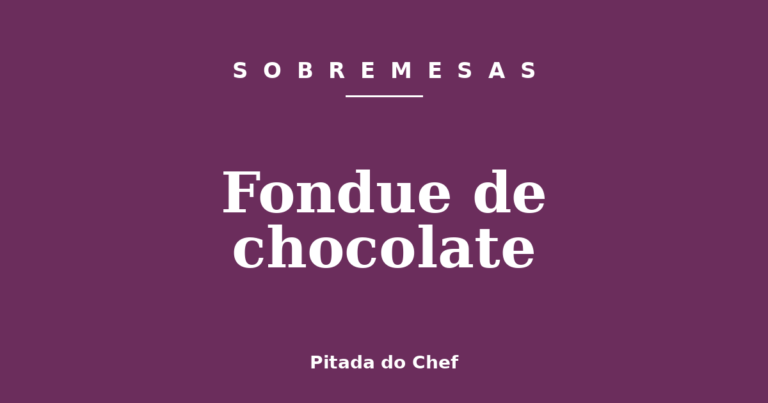 Fondue de chocolate