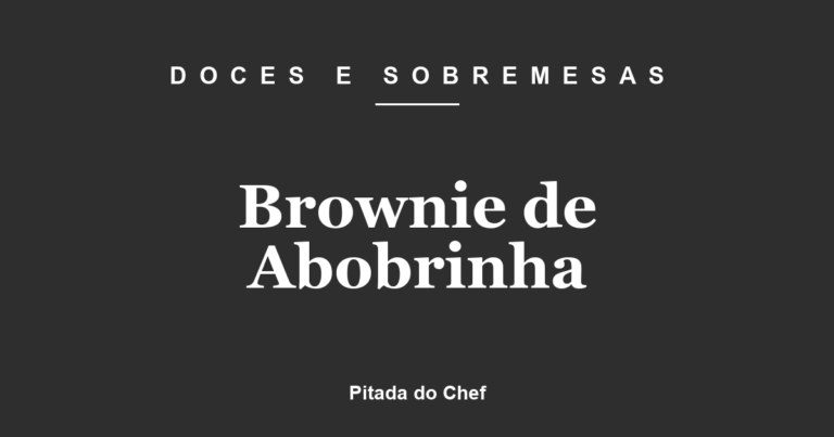 Brownie de Abobrinha