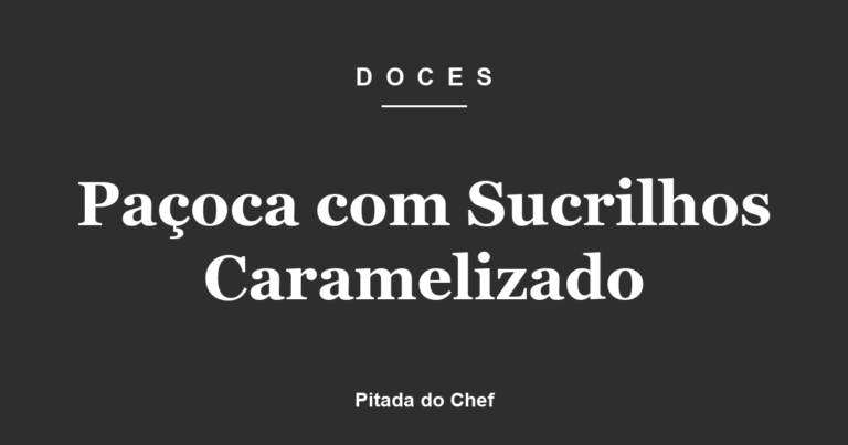 Paçoca com Sucrilhos Caramelizado