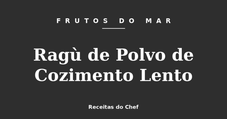 Ragù de Polvo de Cozimento Lento