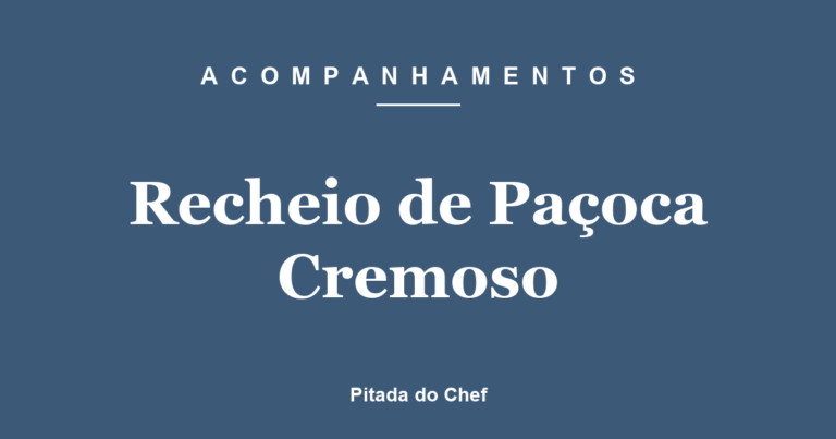 Recheio de Paçoca Cremoso