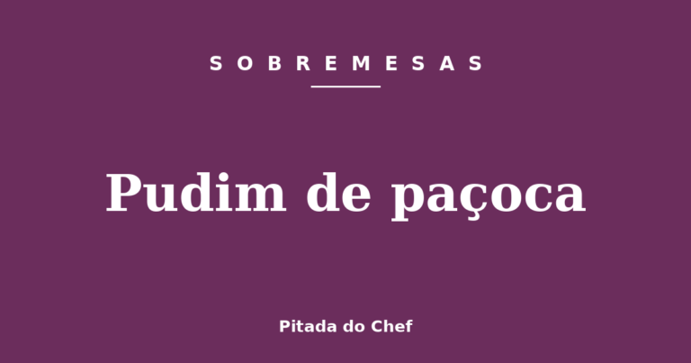 Pudim de paçoca