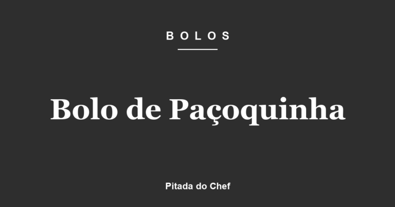 Bolo de Paçoquinha