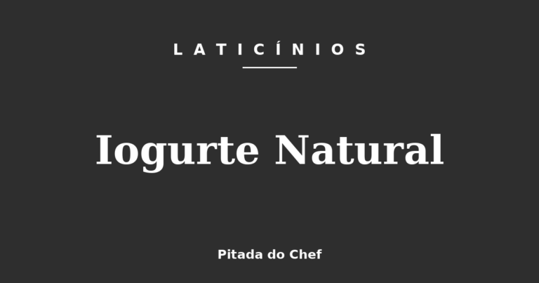 Iogurte Natural