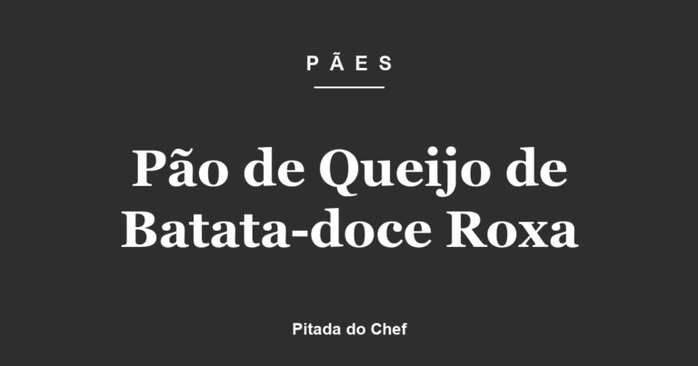 Pão de Queijo de Batata-doce Roxa