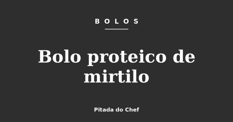 Bolo proteico de mirtilo