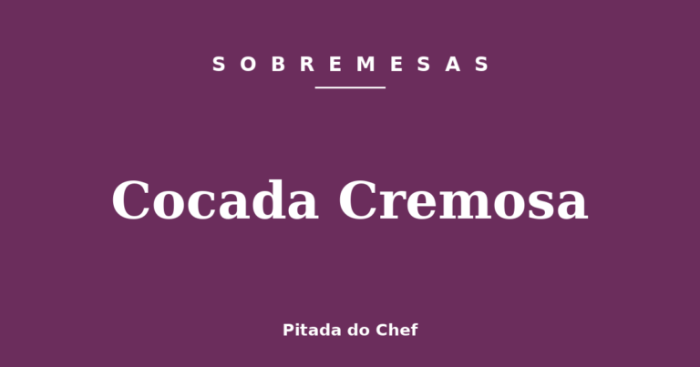 Cocada Cremosa