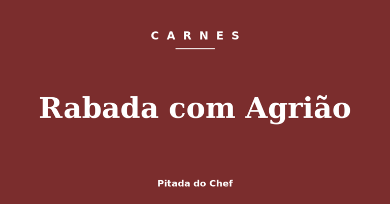Rabada com Agrião
