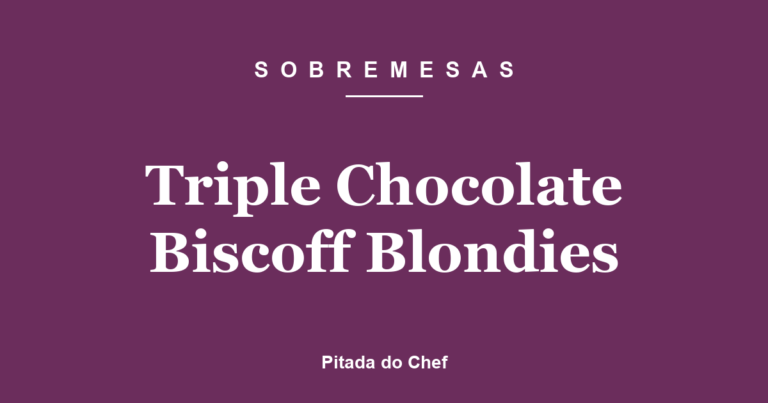Triple Chocolate Biscoff Blondies