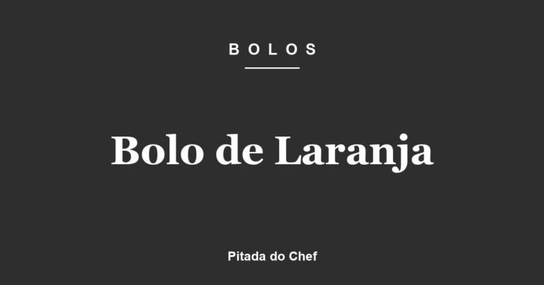 Bolo de Laranja