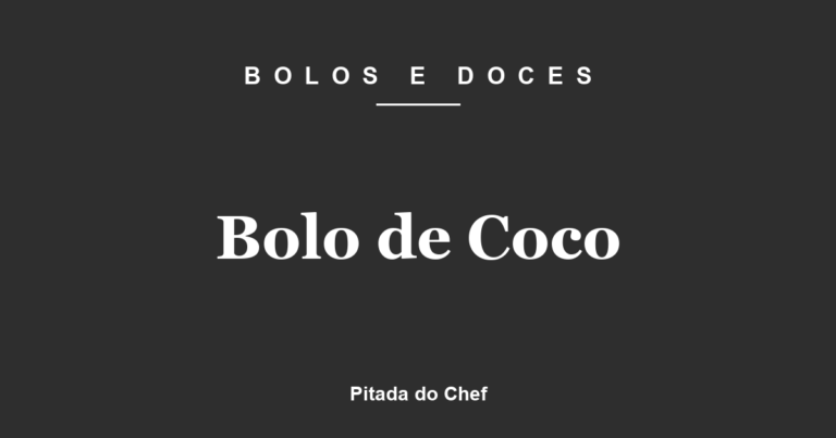 Bolo de Coco