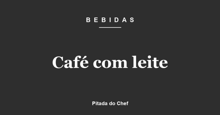 Café com leite