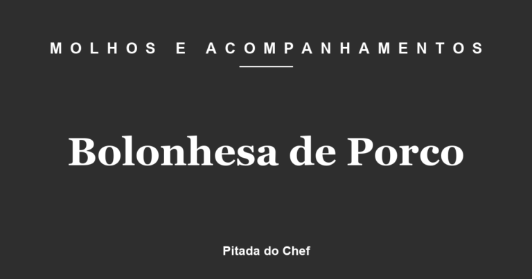 Bolonhesa de Porco