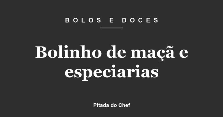 Bolinho de maçã e especiarias