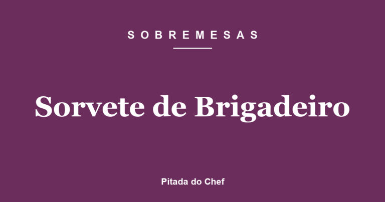 Sorvete de Brigadeiro