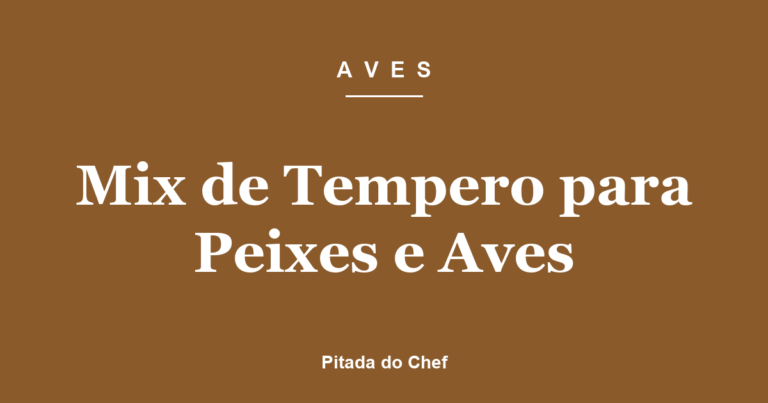 Mix de Tempero para Peixes e Aves