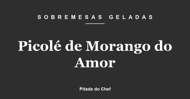 Picolé de Morango do Amor