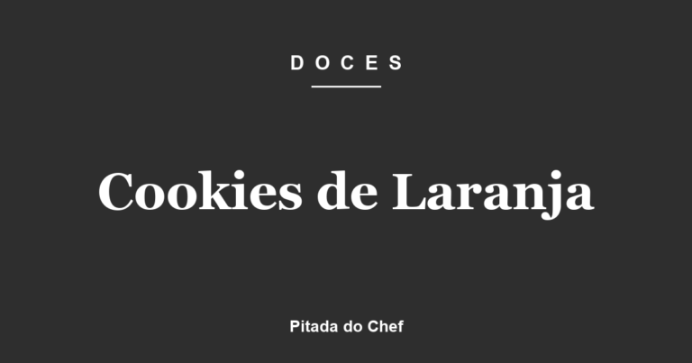 Cookies de Laranja